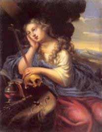Simon  Vouet Penitent Mary Magdalene France oil painting art